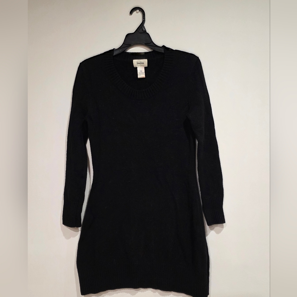 Neiman Marcus Black Cashmere Sweater Dress M